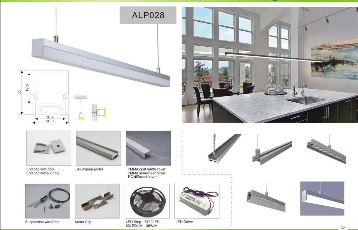 LED Aliminium Profile ALP028 Suspension