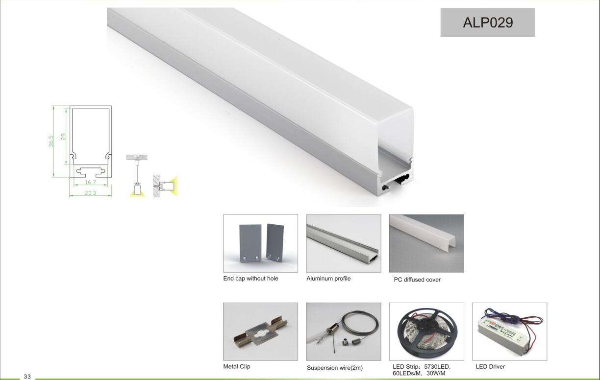 LED Aliminium Profile ALP029 Suspension
