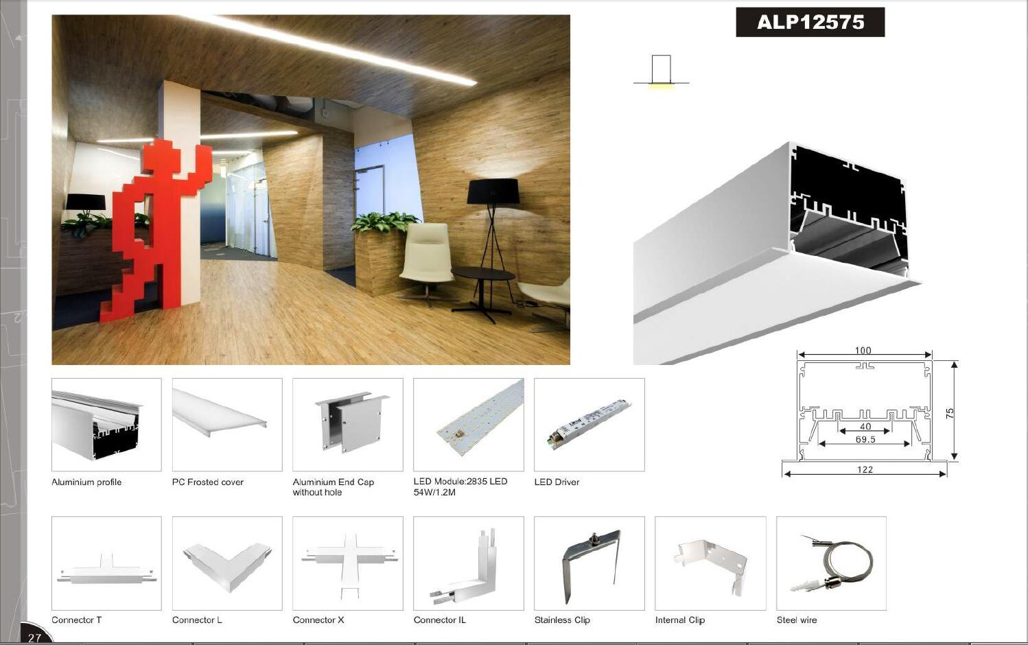LED Aliminium Profile ALP1275